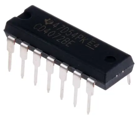Produktfoto 1 von Texas Instruments Logikgatter, 2-Elem., ODER, 4000, CMOS, 4.2 mA, 14-Pin, PDIP, 4