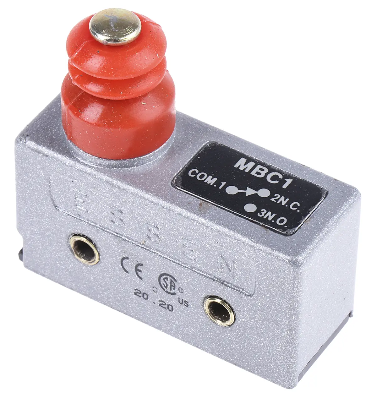 Produktfoto 1 von RS PRO Mikroschalter Stößel-Betätiger Schraub, 15 A @ 250 V ac, 1-poliger Wechsler IP 54 723 g