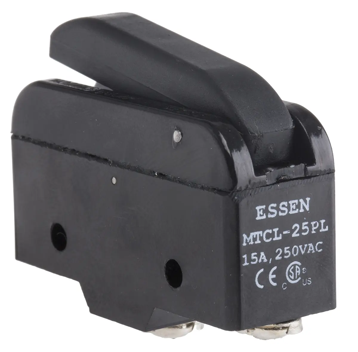 Produktfoto 1 von RS PRO Mikroschalter Hebel-Betätiger Schraube, 1-poliger Wechsler, 250 V ac, 15A IP40 185g -10 °C - 70 °C