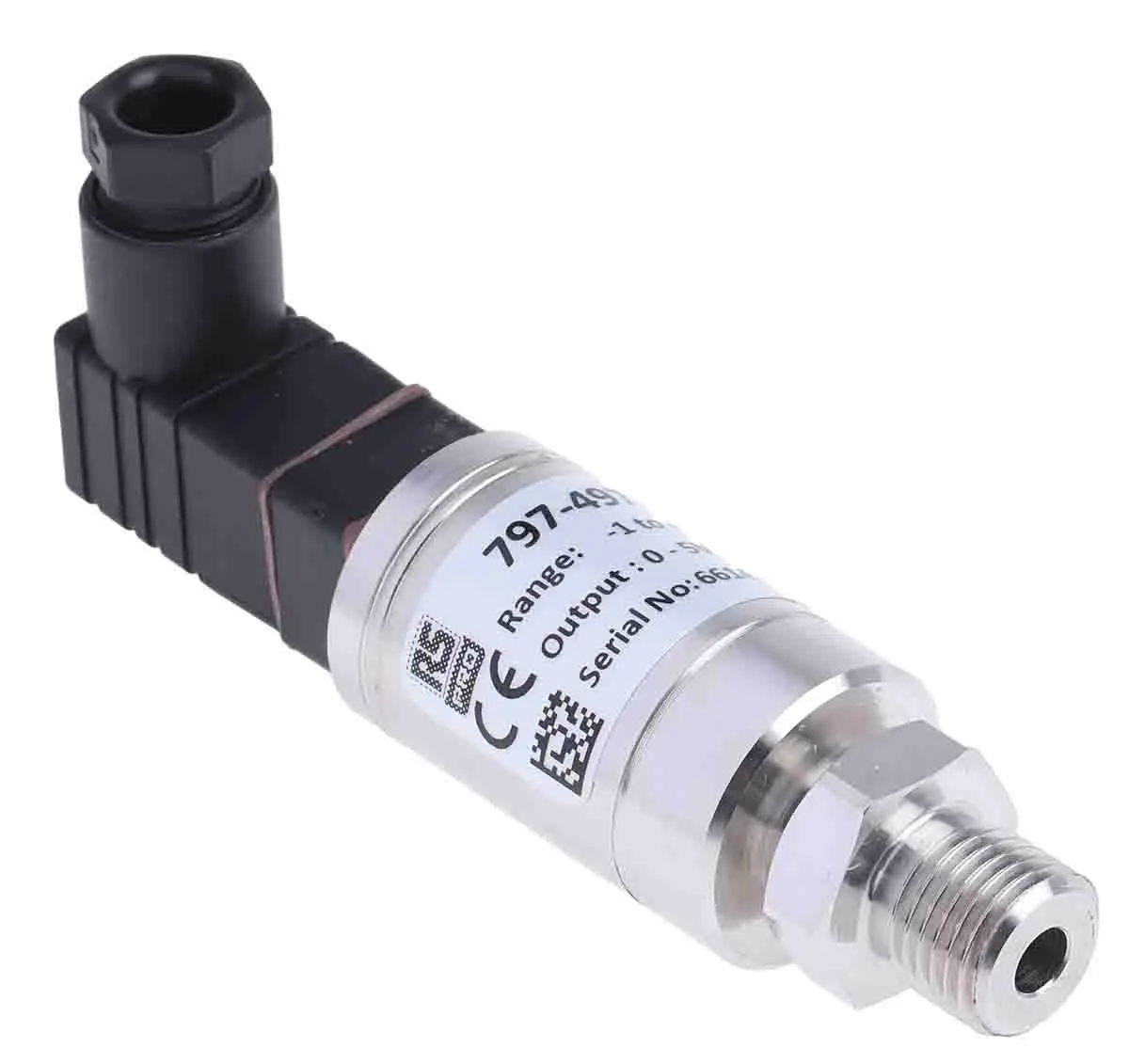 Produktfoto 1 von RS PRO G1/4 Relativ Drucksensor -1bar bis 9bar, Spannung 0 → 5 V, für , für Gas, Hydraulikflüssigkeit