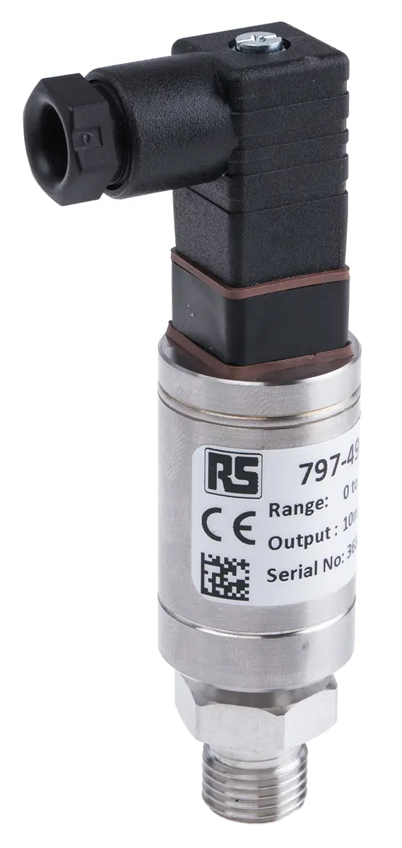 Produktfoto 1 von RS PRO G1/4 Relativ Drucksensor 0bar bis 1bar, Spannung 0 → 100 mV, für , für Gas, Hydraulikflüssigkeit
