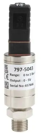 RS PRO Überdruck Drucksensor 0 bar, Spannung 1 bar