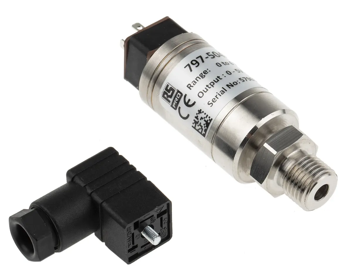RS PRO G1/4 Relativ Drucksensor 0bar bis 6bar, Spannung 0 → 5 V, für , für Gas, Hydraulikflüssigkeit