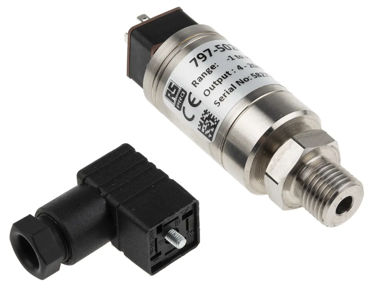 RS PRO G1/4 Relativ Drucksensor -1bar bis 9bar, Stromausgang 4 → 20 mA, für , für Gas, Hydraulikflüssigkeit