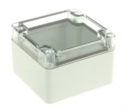 Produktfoto 1 von Fibox; Gehäuse; Polycarbonat; Klar, Hellgrau IP67, IP66 Breite 82 mm Höhe 80 mm Länge 55 mm
