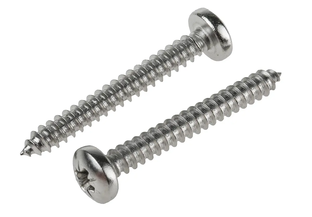 Produktfoto 1 von RS PRO Selbstschneidende Schraube DIN 7981C Pozidriv, Edelstahl Flachrund x 38 mm glatt
