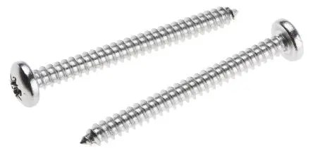 Produktfoto 1 von RS PRO Selbstschneidende Schraube DIN 7981C Pozidriv, Edelstahl Flachrund x 50 mm glatt