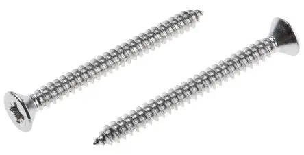 Produktfoto 1 von RS PRO Selbstschneidende Schraube DIN 7982C Pozidriv, Edelstahl Senkkopf x 50 mm glatt