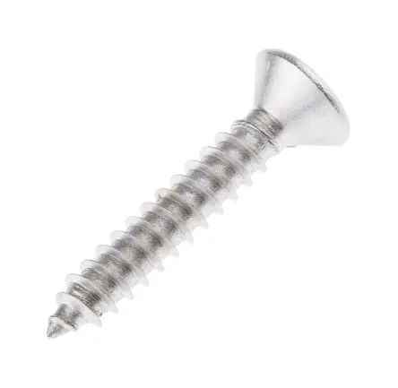 Produktfoto 1 von RS PRO Selbstschneidende Schraube DIN 7982C Pozidriv, Edelstahl Senkkopf x 32 mm glatt