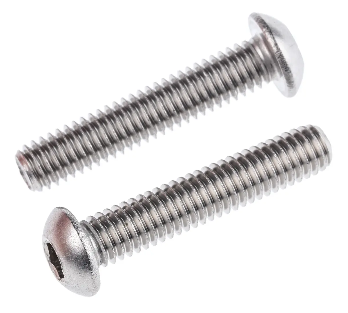 Produktfoto 1 von RS PRO Linsenkopf Innensechskantschraube, Edelstahl A2, M6 x 1mm, 30mm