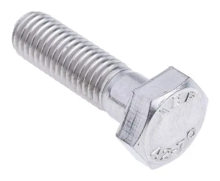 Produktfoto 1 von RS PRO M10 x 35 mm Sechskantschraube, Edelstahl glatt, DIN 931