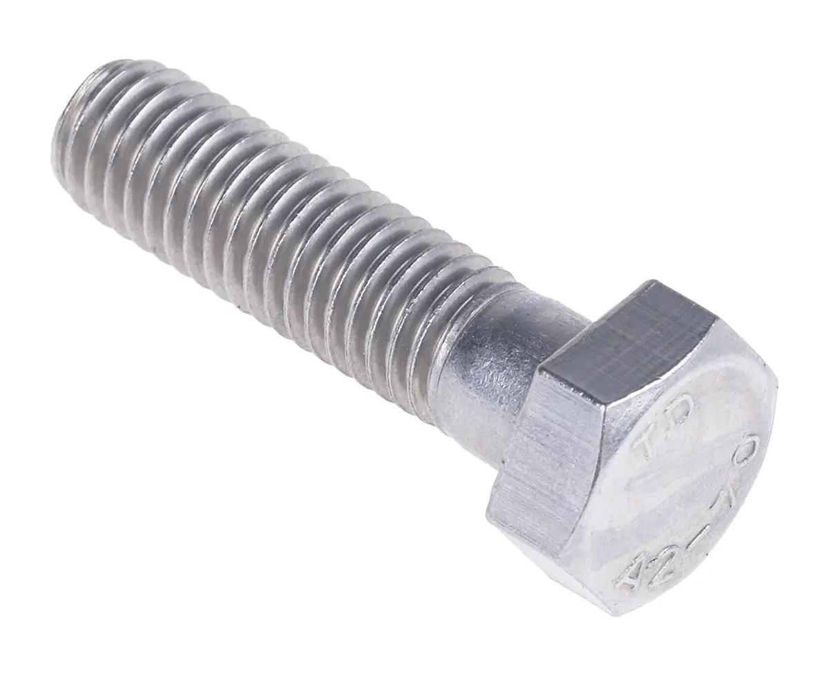 Produktfoto 1 von RS PRO M4 x 1.25 mm Sechskantschraube, Edelstahl glatt, DIN 931