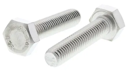 Produktfoto 1 von RS PRO M10 x 45 mm Sechskantschraube, Edelstahl glatt, DIN 933