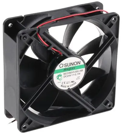 Produktfoto 1 von Sunon ME Axiallüfter, Vapo, 24V dc / 3.1 W 130 mA, 2100 U/min, 158 m³/h 120 mm 38mm 120 mm