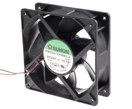 Produktfoto 1 von Sunon PMD Axiallüfter, Kugel, 24V dc / 13.7 W 570 mA, 3800 U/min, 289 m³/h 120 mm 38mm 120 mm