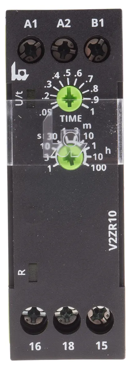Produktfoto 1 von Tele V2ZR10 Zeitrelais, DIN-Schienen, 0.05 → 1s, 24 → 240V ac/dc, 1 Kont. Einfach, 1-poliger Wechsler