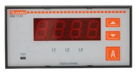 Lovato DMK Digitales Strommessgerät 5 A AC, 91 mm x 45 mm T. 105 mm / ±0.5 %
