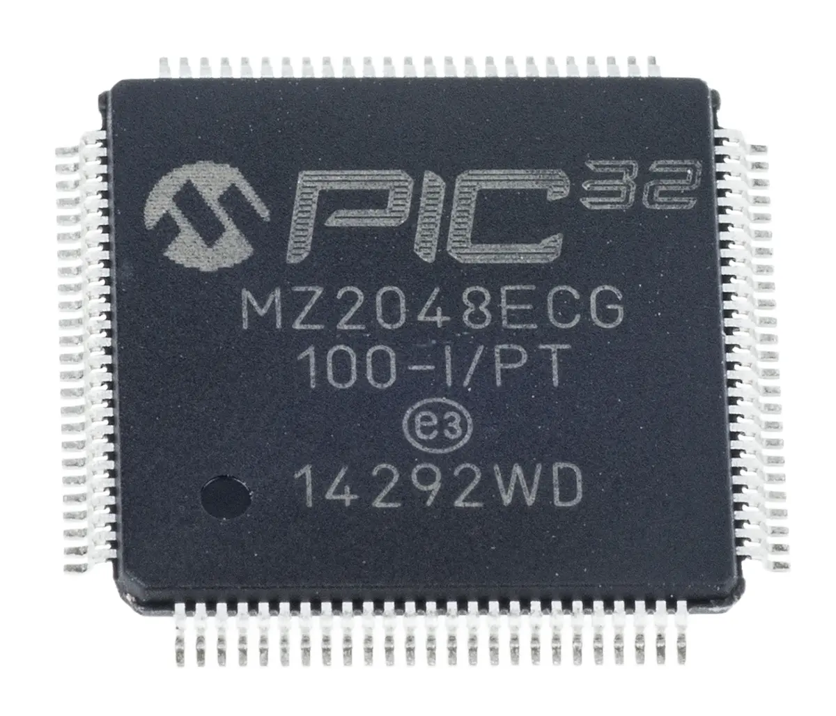 Produktfoto 1 von Microchip Mikrocontroller ISO/TS 16949 PIC 32 bit Oberfläche 2MB Flash TQFP 100-Pin 200 MHz 512 kB RAM