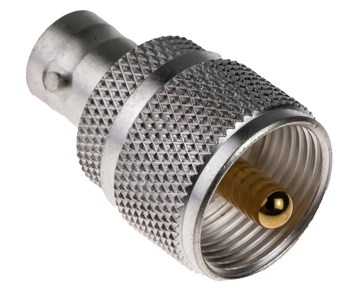 Produktfoto 1 von RS PRO HF Adapter, 50 Ω, Gerade, 300MHz Stecker Buchse, Koaxial Nennspannung
