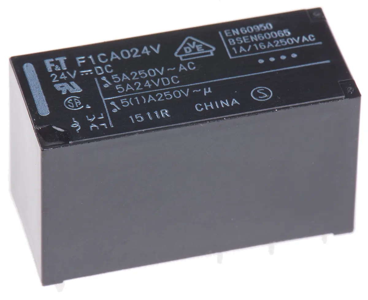 Produktfoto 1 von Fujitsu 24V dc Spule 2-poliger Wechsler Printrelais 5A 1100Ω 530mW Monostabiles Relais