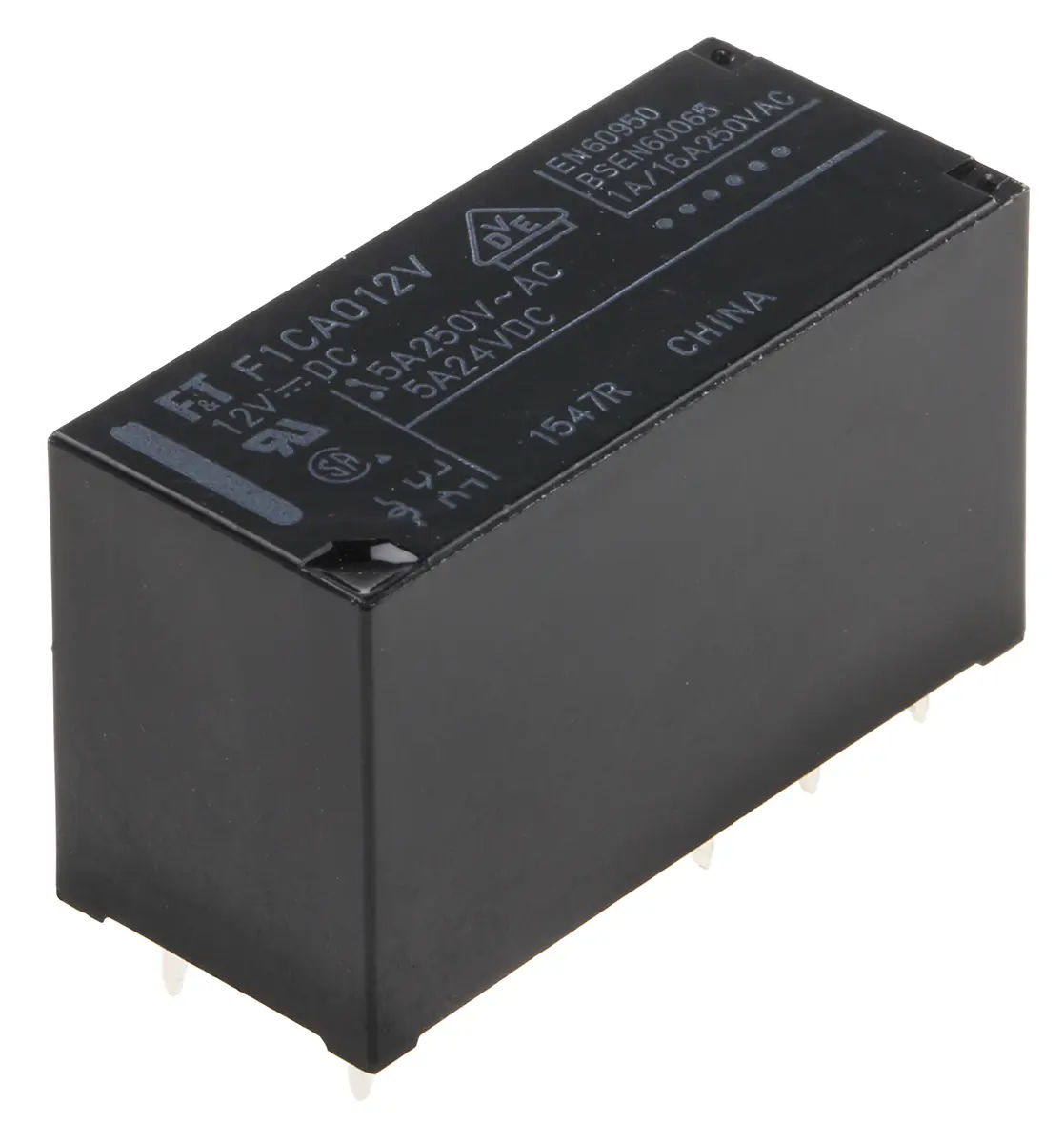 Produktfoto 1 von Fujitsu 12V dc Spule 2-poliger Wechsler Printrelais 5A 270Ω 530mW Monostabiles Relais