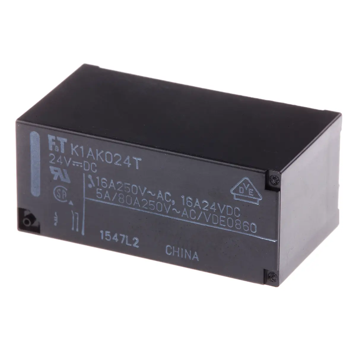 Produktfoto 1 von Fujitsu 24V dc Spule 1-poliger Schließer Printrelais 16A 1440Ω 400mW Monostabiles Relais