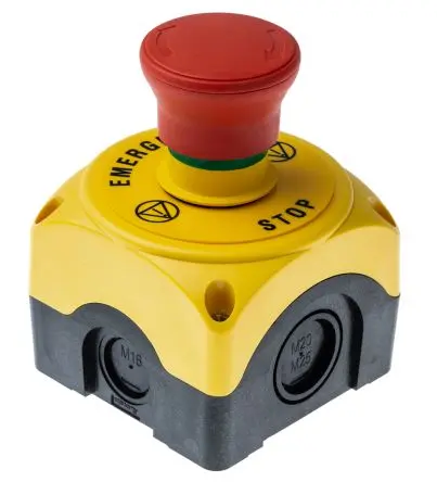 Produktfoto 1 von Lovato S1PY Not-Aus-Drucktaster, SMD, 1 Öffner, Grün, Rot, Grau, Gelb IP69K, IP67, IP66, 72mm, x 97.4 mm, Drehfreigabe
