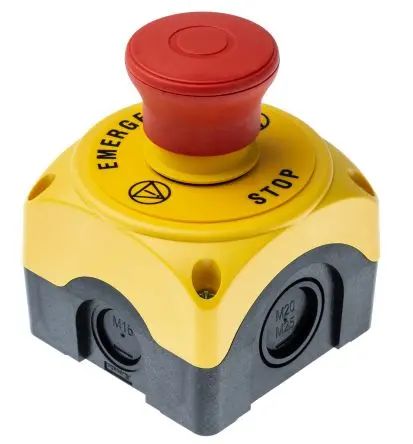 Produktfoto 1 von Lovato S1PY Not-Aus-Drucktaster, SMD, 1 Öffner, Rot, Grün, Grau, Gelb IP66, IP67, IP69K, 72mm, x 97.4 mm,