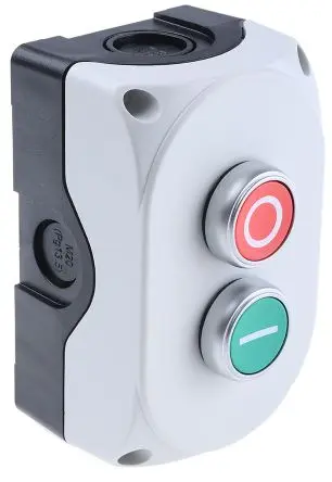 Produktfoto 1 von Lovato S2P1 Drucktaste-Steuerstation 1 Schließer/1 Öffner, IP66, IP69K, IP67 Kunststoff Ø 21 mm