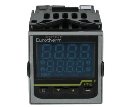 Produktfoto 1 von Eurotherm Piccolo P116 PID Temperaturregler Panel, 3 x Relais Ausgang/ Thermoelement Eingang 24V ac/dc Ein-Aus