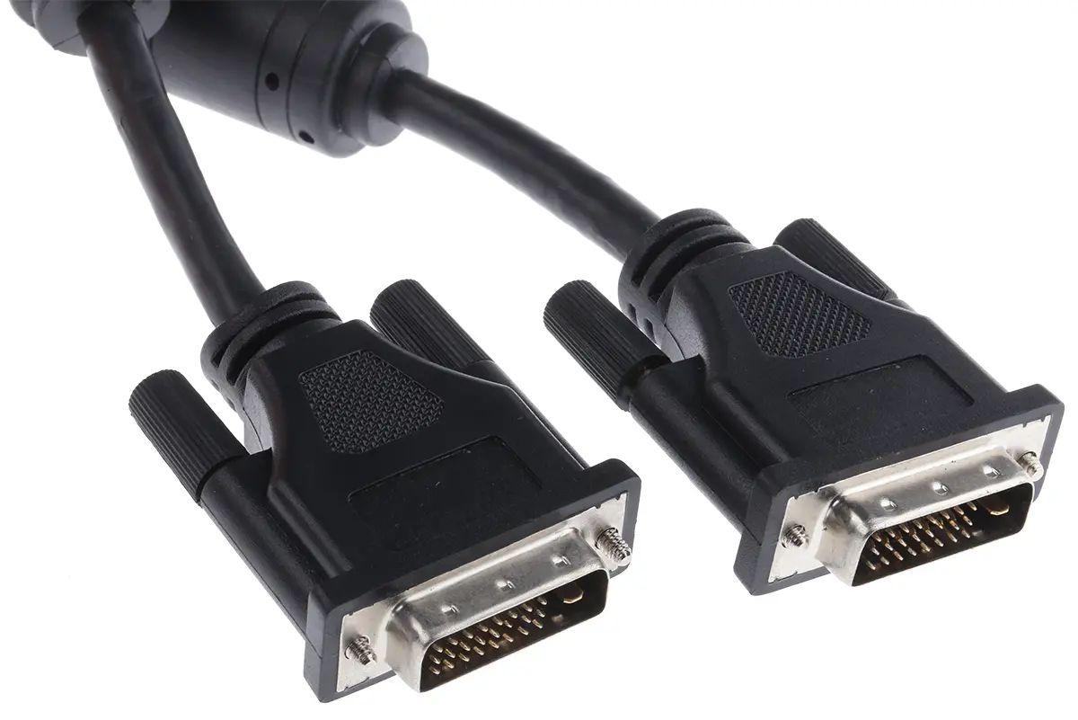 Produktfoto 1 von Roline DVI-Kabel A DVI-D - Stecker B DVI-D - Stecker, 1 m Polyvinylchlorid Schwarz