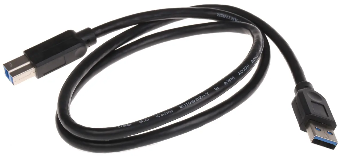 Produktfoto 1 von Roline Stecker USB-Kabel, USB Typ A Stecker / USB B, 800 mm USB 3.0 Schwarz
