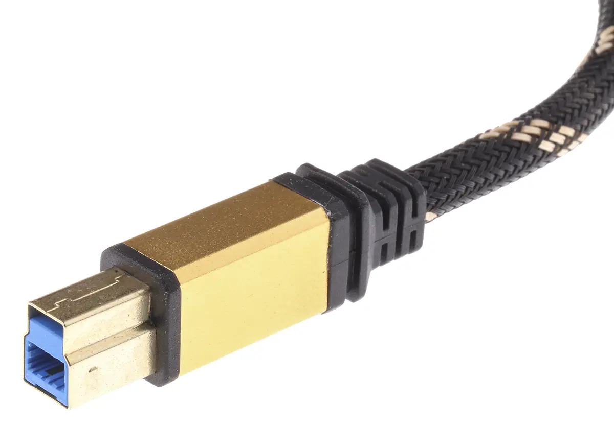 Produktfoto 1 von Roline Stecker ROLINE GOLD USB-Kabel, USB Typ A Stecker / USB-Typ B, 1.8 m USB 3.0 Gold, Schwarz