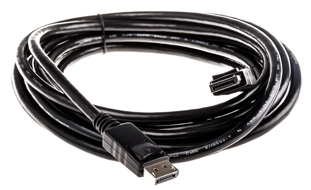 Produktfoto 1 von Roline, Stecker DisplayPort-Kabel A DisplayPort B DisplayPort - Stecker, 5 m Polyvinylchlorid