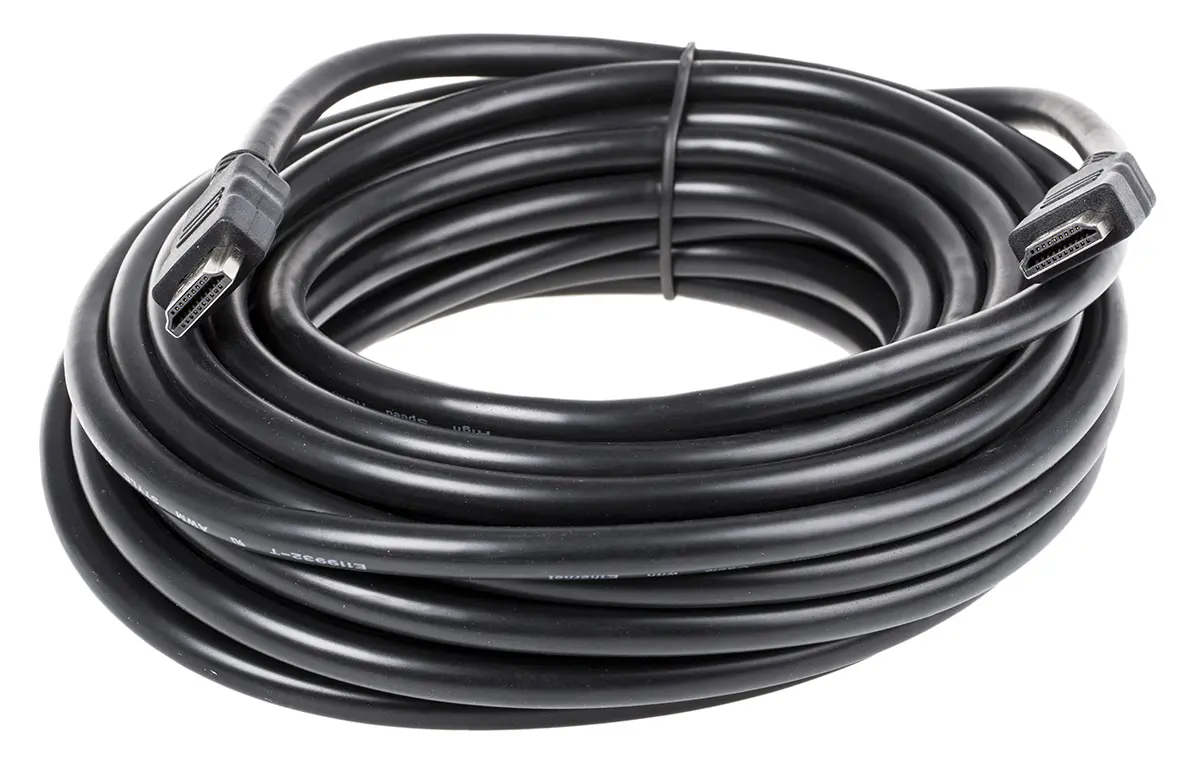 Produktfoto 1 von Roline HDMI-Kabel A HDMI Ethernet Stecker B HDMI Ethernet Stecker, 10m, Schwarz