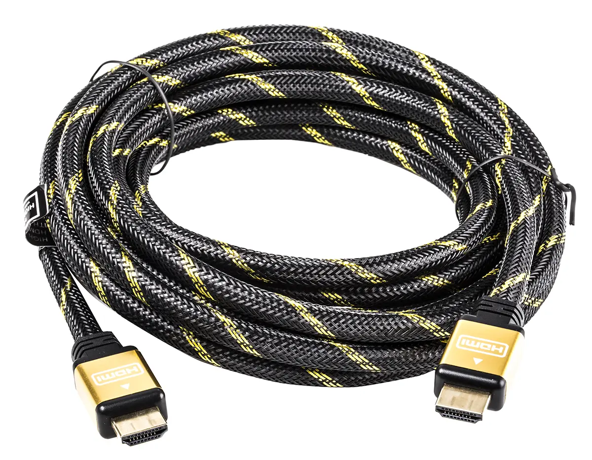 Produktfoto 1 von Roline Gold High-Speed HDMI-Kabel A HDMI Stecker B HDMI Stecker, 5 m, Gold, Schwarz