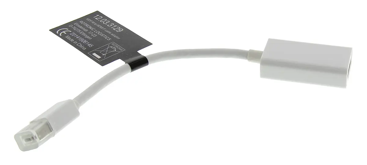 Produktfoto 1 von Roline, Stecker DisplayPort-Kabel A Mini-DisplayPort B HDMI - Buchse, 100 mm