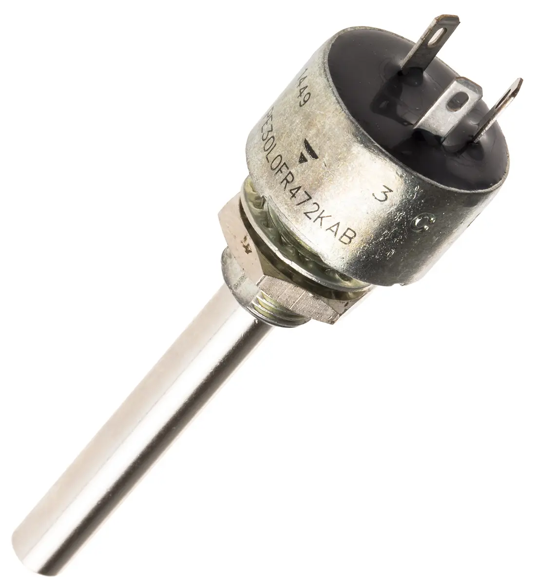 Vishay PE30, Tafelmontage Dreh Potentiometer 4.7kΩ ±10% / 3W , Schaft-Ø 6 mm