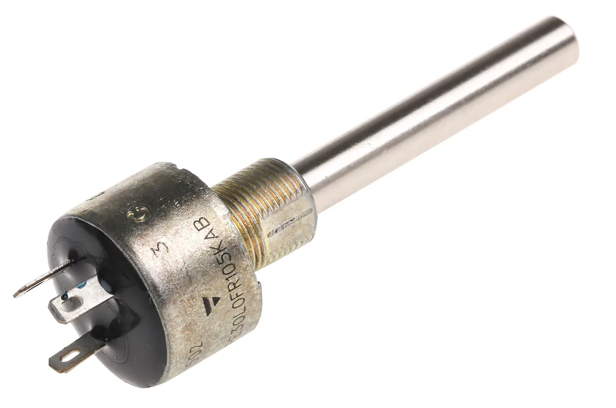 Vishay PE30, Tafelmontage  Dreh Potentiometer 1MΩ ±10% / 0.09W , Schaft-Ø 6 mm