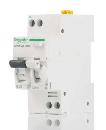Produktfoto 1 von Schneider Electric iDPN FI/LS-Schalter (RCBO) 25A, 1-polig Typ B, Empfindlichkeit 30 mA