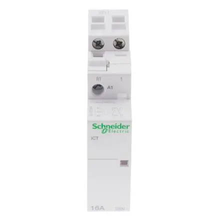 Produktfoto 1 von Schneider Electric Acti9 iCT Schütz 24V ac-Spule, 2-polig, 250V ac / 16 A 24V ac 1.3 W 1 Schließer/1 Öffner