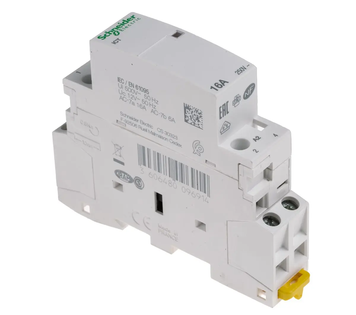 Produktfoto 1 von Schneider Electric ICT Schütz 12 V ac-Spule, 2-polig, 250V ac / 16 A 12 V ac 1.3 W 2 Schließer Motorsteuerung