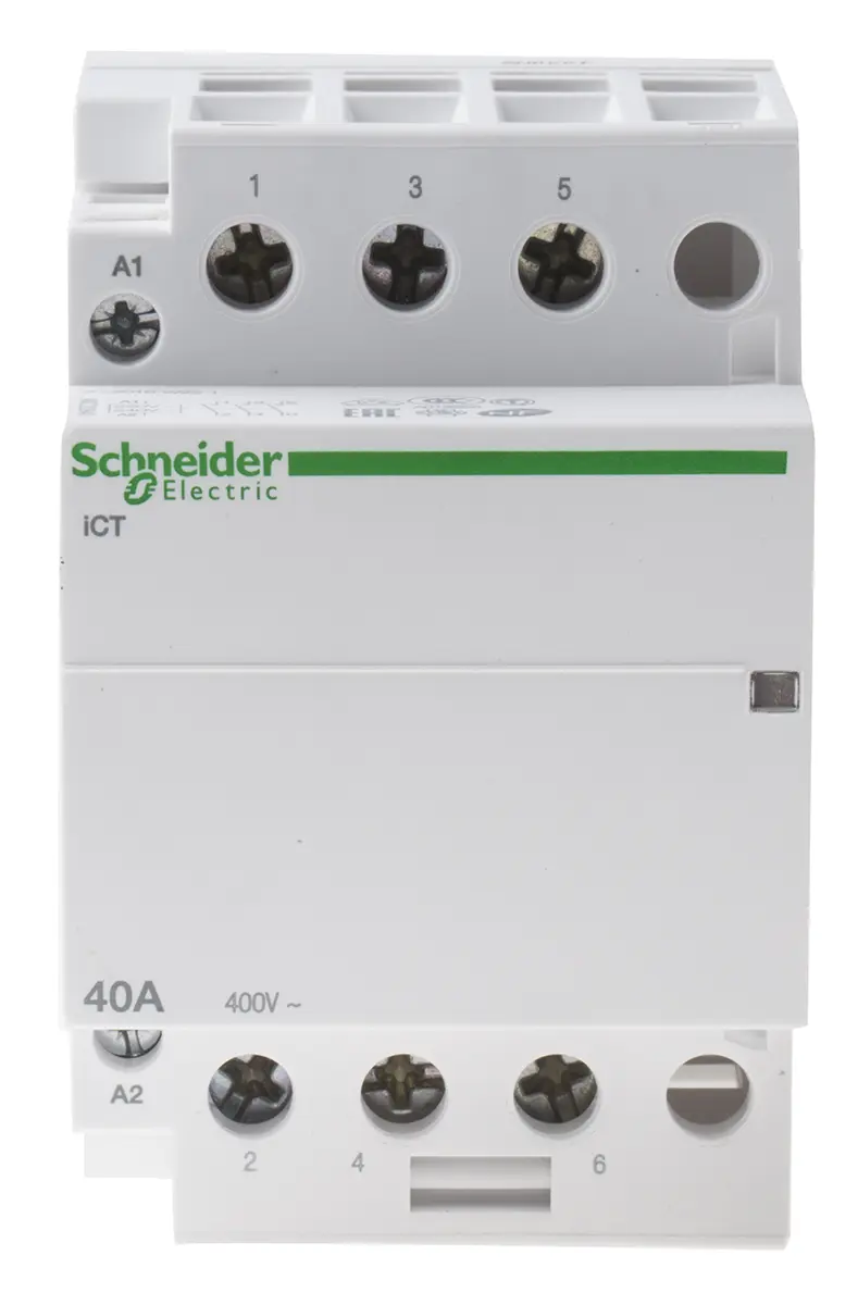 Produktfoto 1 von Schneider Electric Acti9 iCT iCT Leistungsschütz 230 V ac-Spule, 3 -polig , 400 V ac / 40 A 3 Schließer