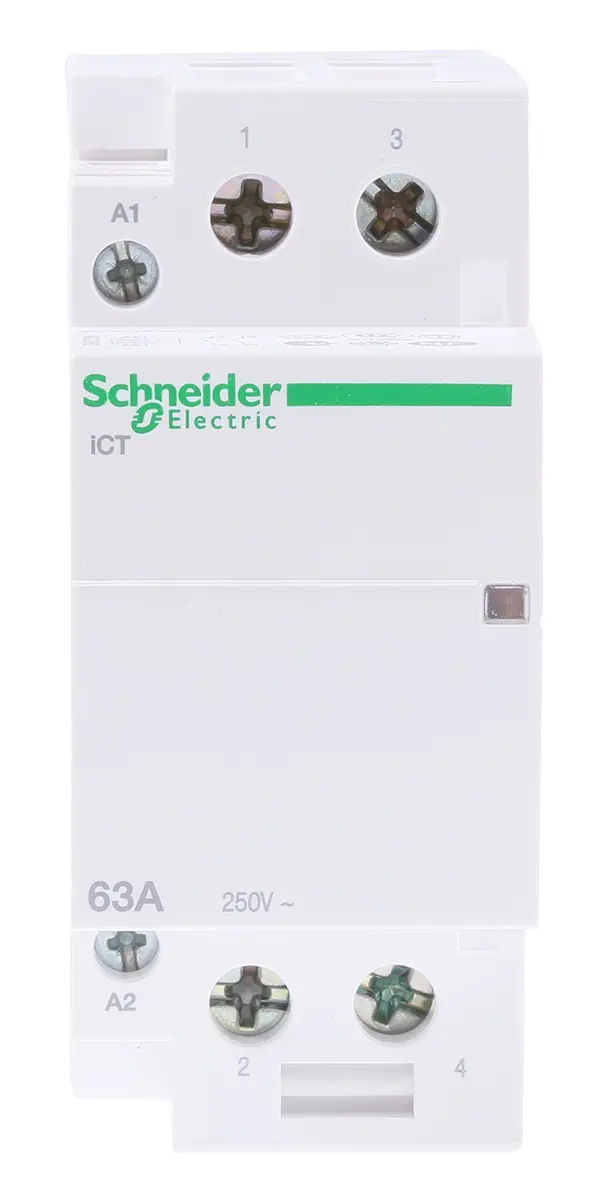 Produktfoto 1 von Schneider Electric Acti9 iCT iCT Leistungsschütz 230 V ac-Spule, 2 -polig , 250 V ac / 63 A 2 Schließer