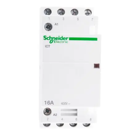 Produktfoto 1 von Schneider Electric Acti9 iCT Schütz 230V ac-Spule, 4-polig, 400V ac / 16 A 240V 1.6 W 4 Schließer Motorsteuerung
