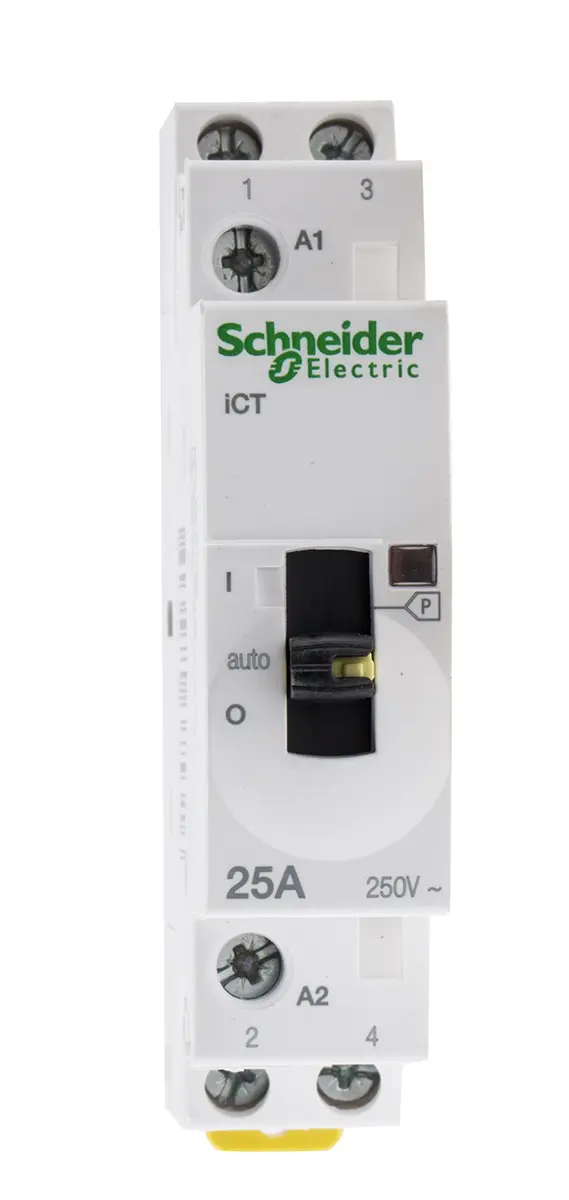 Produktfoto 1 von Schneider Electric ICT Schütz 230 V ac-Spule, 2-polig, 250V ac / 25 A 220 V 1.3 W 2 Schließer Motorsteuerung