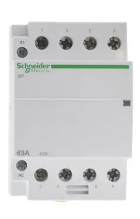 Schneider Electric Acti9 iCT Schütz 24V ac-Spule, 4-polig, 400V ac / 63 A 24V ac 2.1 W 4 Schließer Motorsteuerung