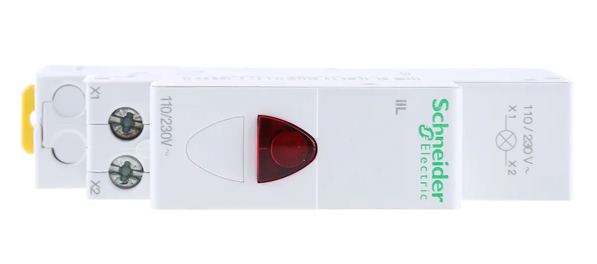 Produktfoto 1 von Schneider Electric Leuchtmelder iIL, Acti 9 230V ac Rot LED DIN-Schiene IP 2X Schraub