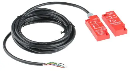 Produktfoto 1 von Guardmaster 440N Magnetisch 4 m Kabel Berührungsloser Sicherheitsschalter 24V dc aus Kunststoff, 2 Öffner, Magnetisch