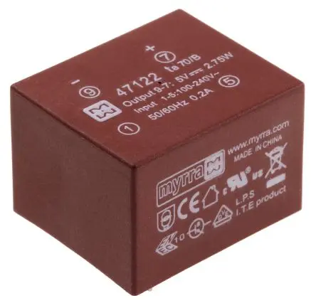 Produktfoto 1 von Myrra SMPS-Transformator 5.4 W, 265 V ac, 370 V dc, 24 V dc 1350mA